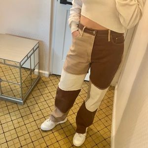 Hollister multi tan jeans size 27